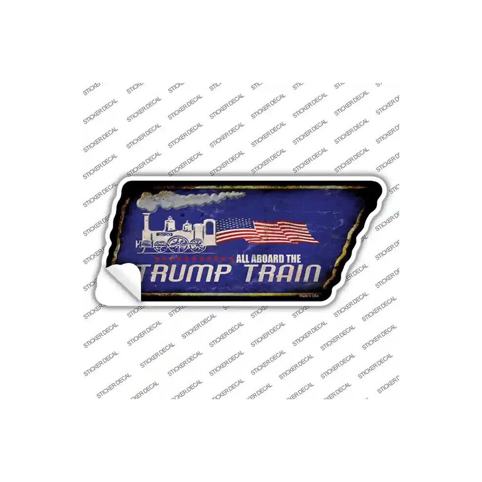Smart Blonde Tn-196S-L Trump Train Novelty Rusty Tennessee Shape Sticker Decal - Large 792636402371