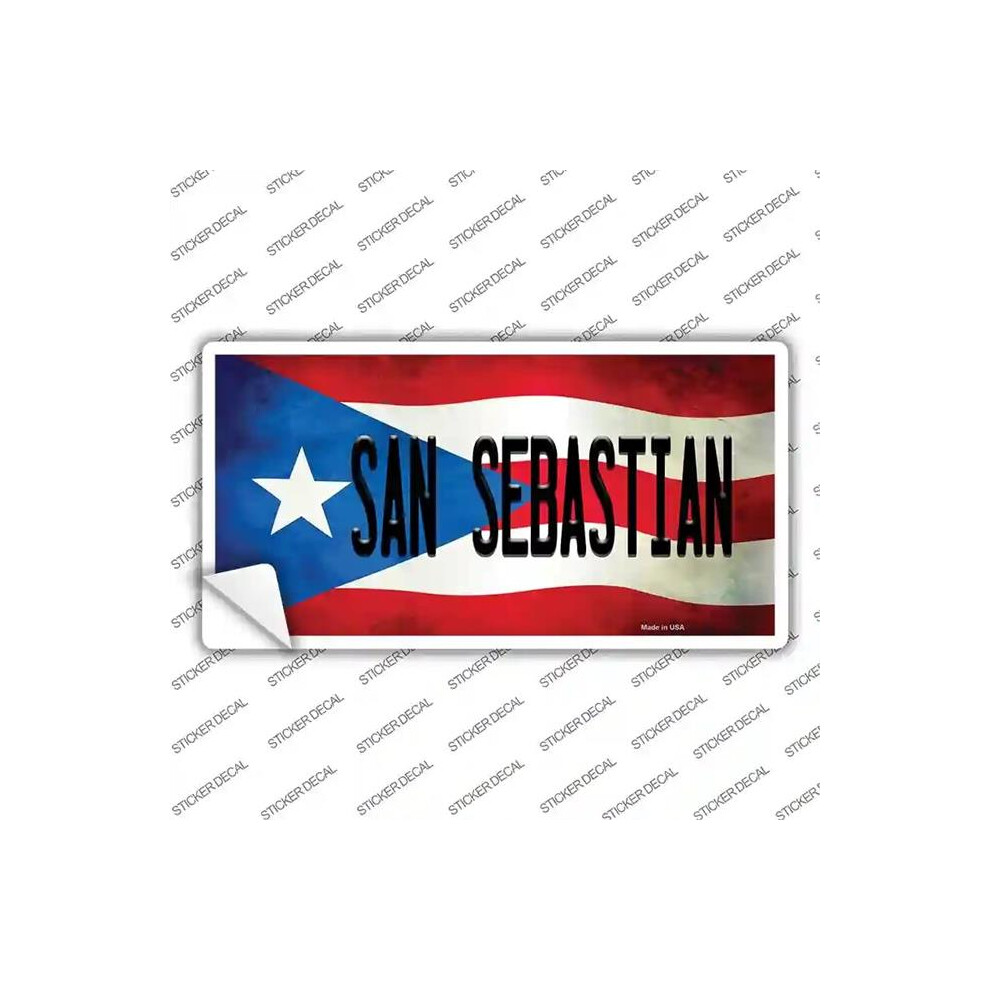 Smart Blonde Lp-11381S-S San Sebastian Puerto Rico Flag Novelty Sticker Decal - Small 792636402685