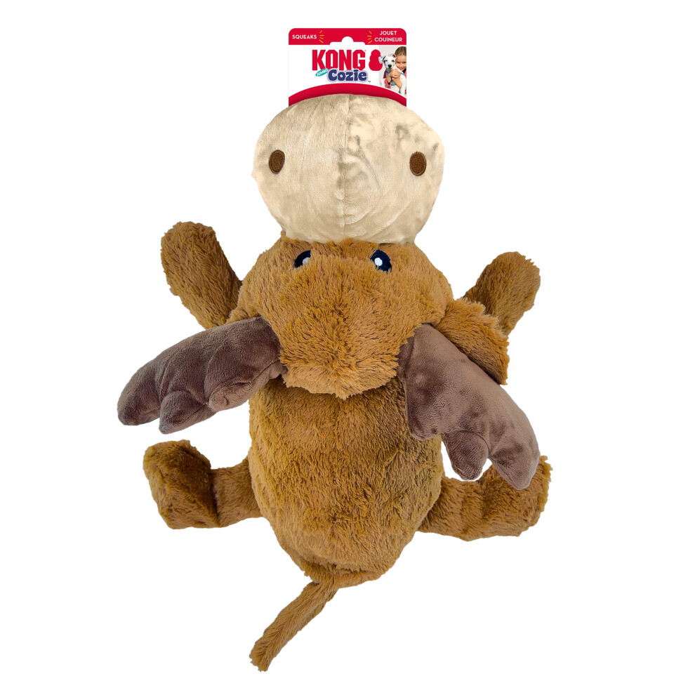 Kong Cozie Jumbo Marvin The Moose - Xl Sized Plush Dog Toy For Large And X-Large Breeds