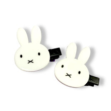 Clip de Cabelo KOZUKI, Clip Coelho, Pinça de Cabelo Japonesa, Branca, Pequena (Pack de 2)