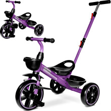 KRIDDO 2-in-1 Toddler Tricycle for Ages 18 Months to 5 Years Old - Extended Push Handle for Effortless Push Gift Trike for Toddler 3 to 5 Year Kids