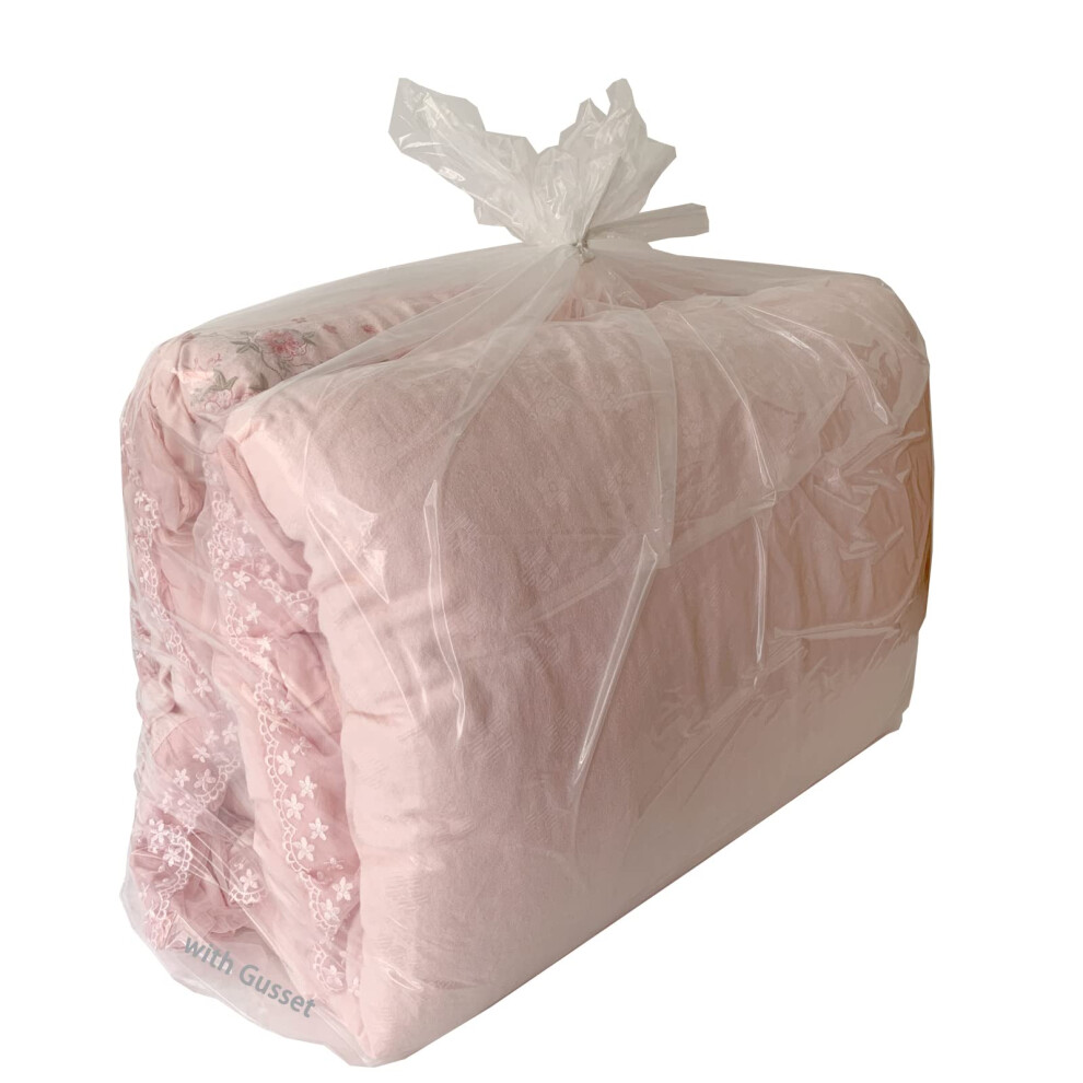 Lot De 20 Grands Sacs Transparents En Plastique Transparent De 76 X 101 Cm (1,4 Mil) Avec Soufflet De Fond Et 20 Attaches. Id Al Pour Les Peluche-image