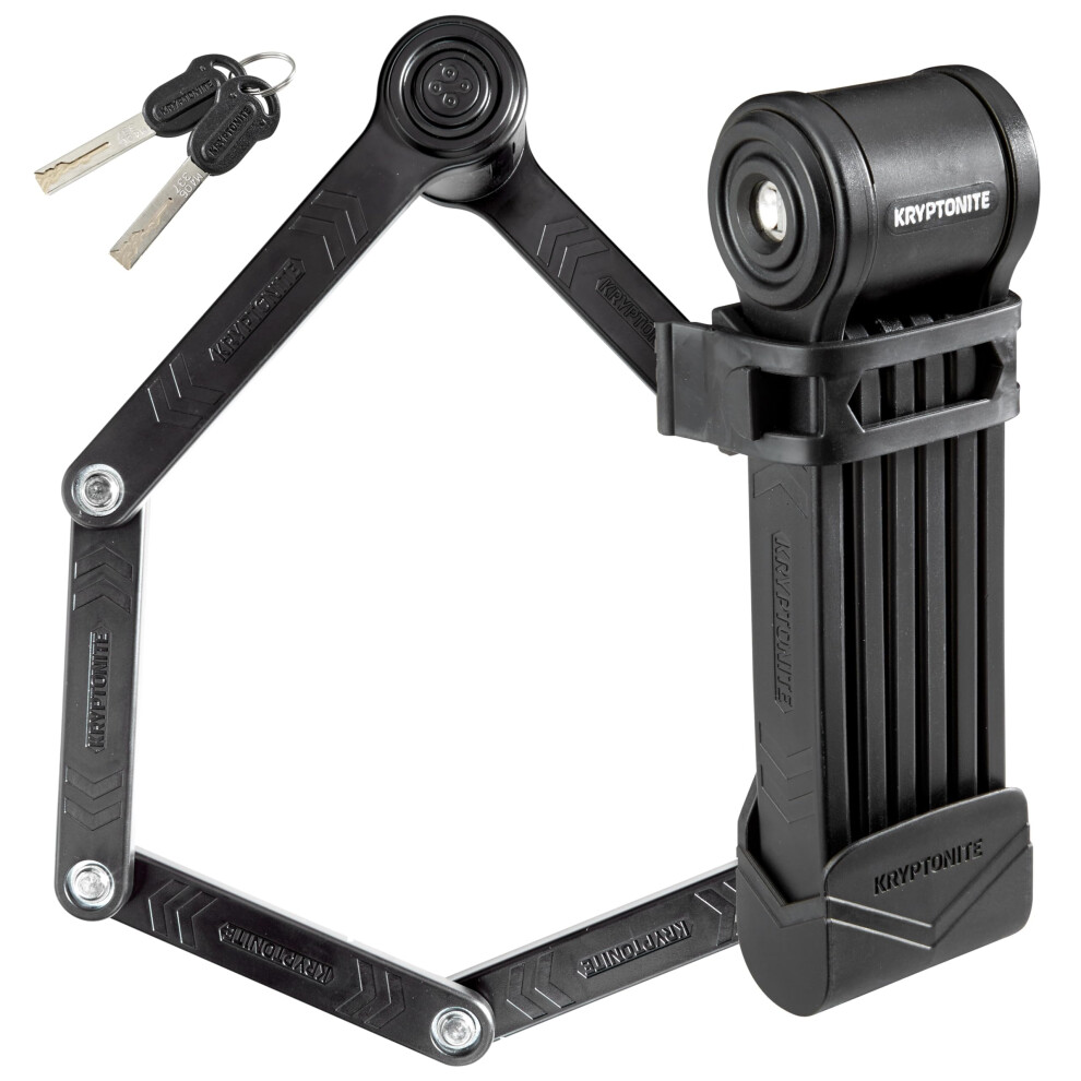 Kryptonite Keeper 585 Folding Bike Lock  Compact Lightweight High Security Anti-Theft Foldable Bicycle Lock with 2 Keys and Mount for E-Bikes Scooter