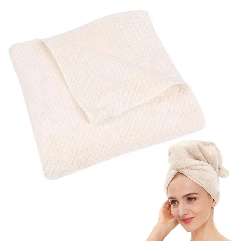 Laojbaba Coral Microfiber Hair Towel Quick Dry Hair Towel Hair Drying Towels Suitable For All Kinds Of Hair Ultra Absorbent Long And Thick Hair 20X40inch Wh