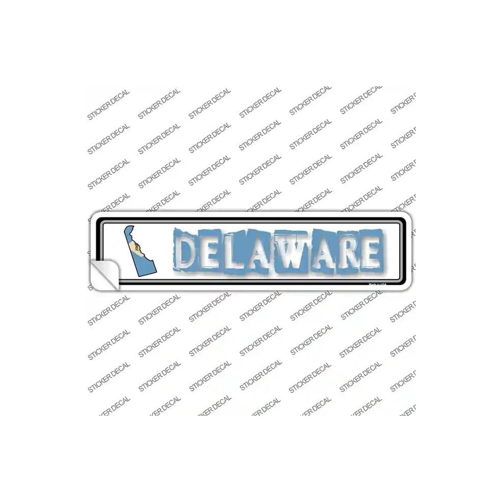 Smart Blonde K-307S-L Delaware Outline Novelty Narrow Sticker Decal - Large 792636409325