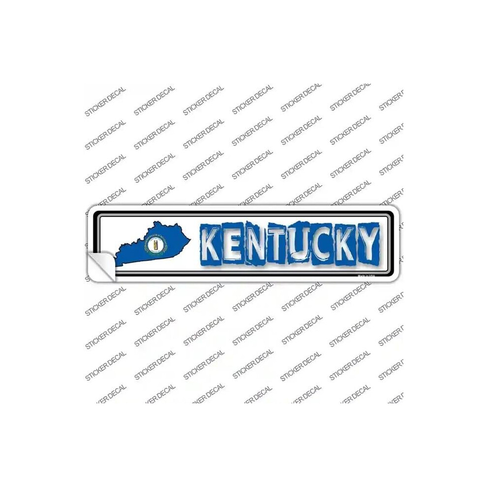 Smart Blonde K-316S-L Kentucky Outline Novelty Narrow Sticker Decal - Large 792636409387