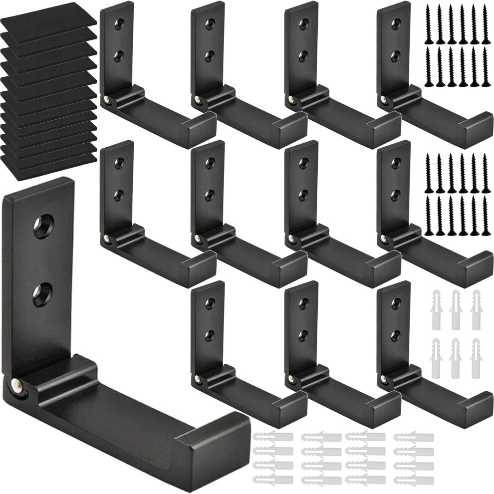 Ganchos Plegables Latomex Para Colgar Ropa, Ropa, Auriculares, Etc. (12 Unidades, Color Negro)-image