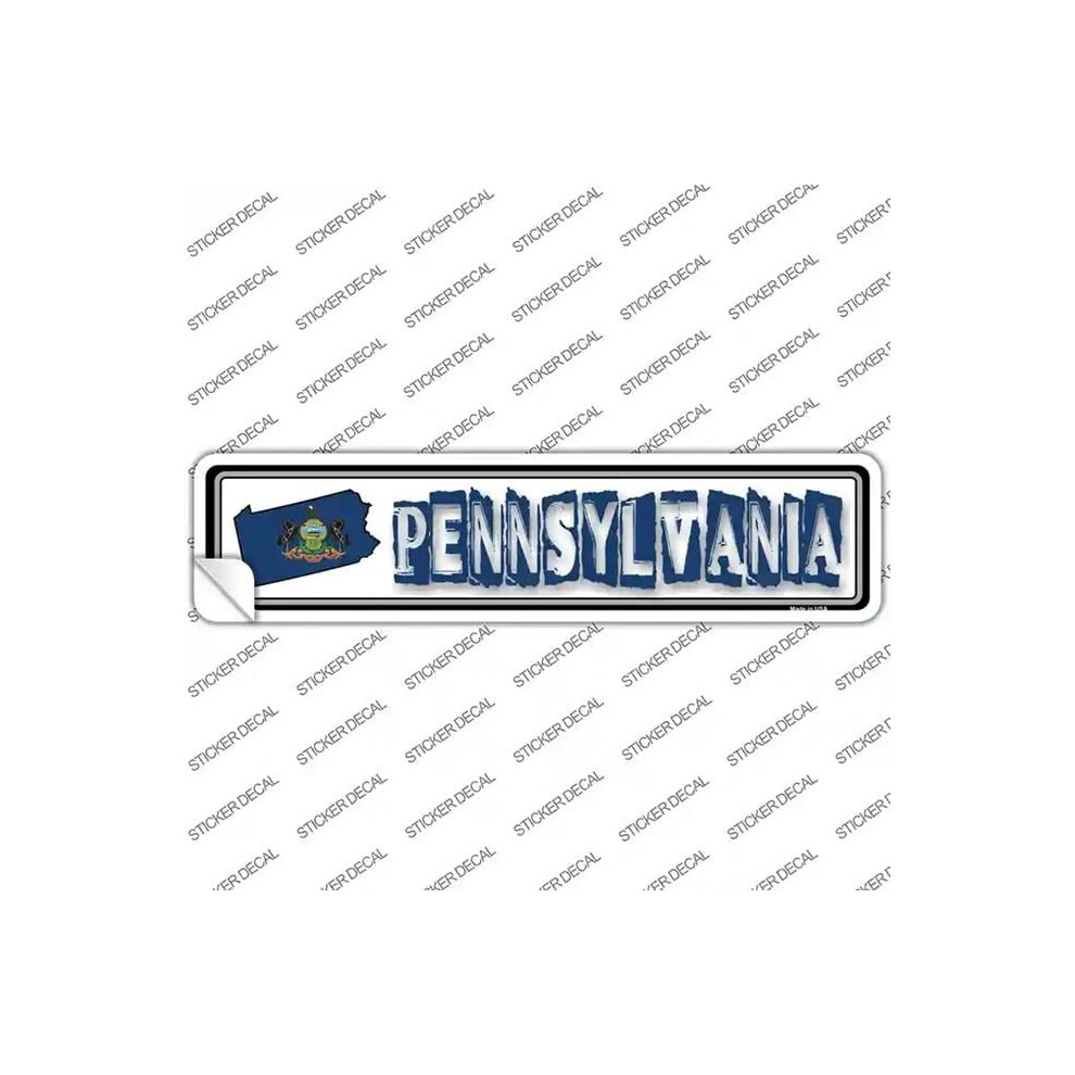 Smart Blonde K-337S-S Pennsylvania Outline Novelty Narrow Sticker Decal - Small 792636409455