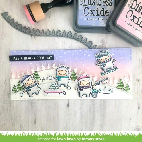 LAWN CLIPPINGS Stencils -Snowy Sky -lf2459 1