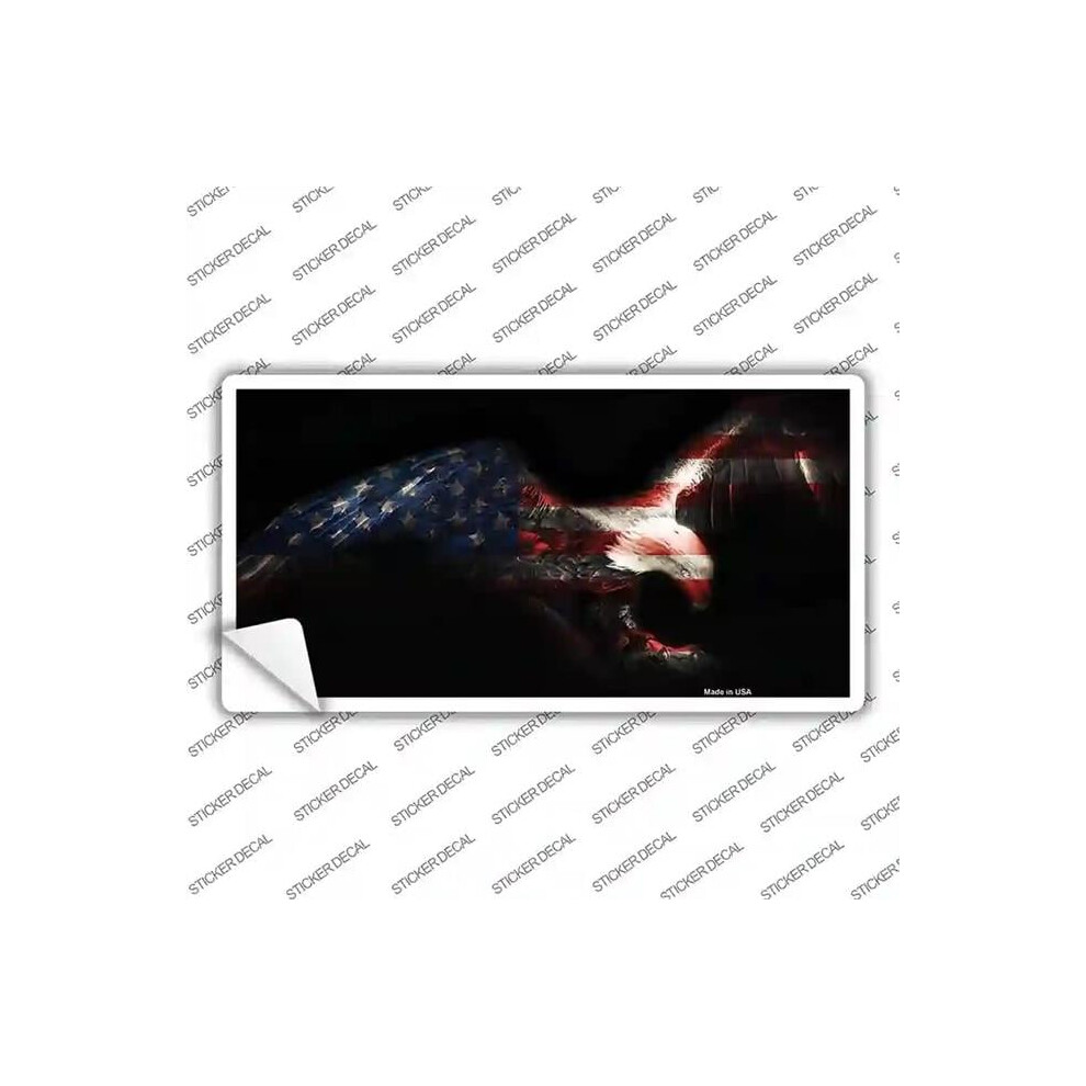 Smart Blonde Lp-11941S-S Eagle American Flag Novelty Sticker Decal - Small 792636411069