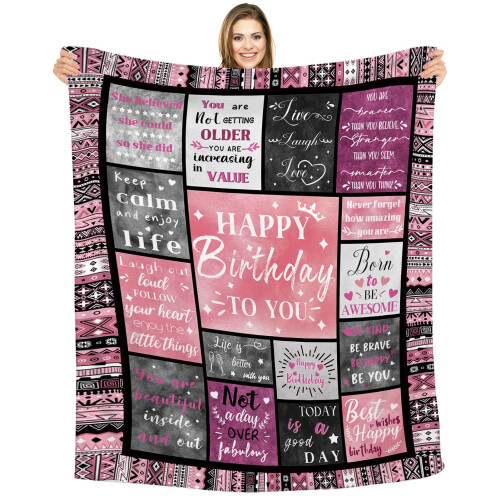 Luogort Beste vriendin deken, beste vriendin verjaardagscadeau voor vrouwen, vriendschapsgeschenken voor vrouwen, vrienden, gooien dekens voor bed, bank, reizen (130 x 150 cm