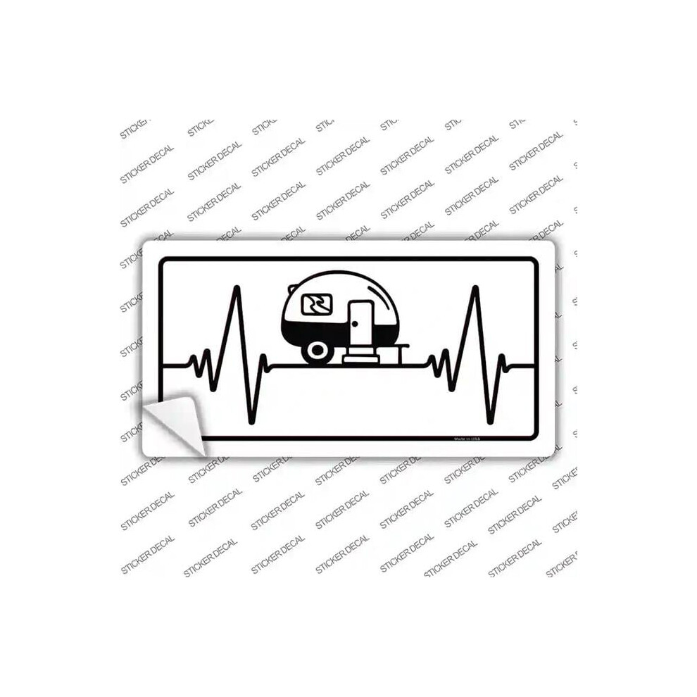 Smart Blonde Lp-13980S-Xl Camping Heart Beat Novelty Sticker Decal - Extra Large 792636412219