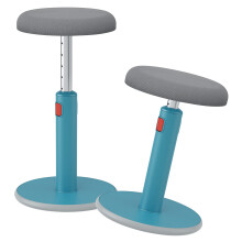 Leitz Active Sit Stand Stool  Ergonomic Height Adjustable 46cm to 79cm Wobble Stool  Round Swivel Office Desk Chair/Stool  Ergo Cosy Range  Calm Blue