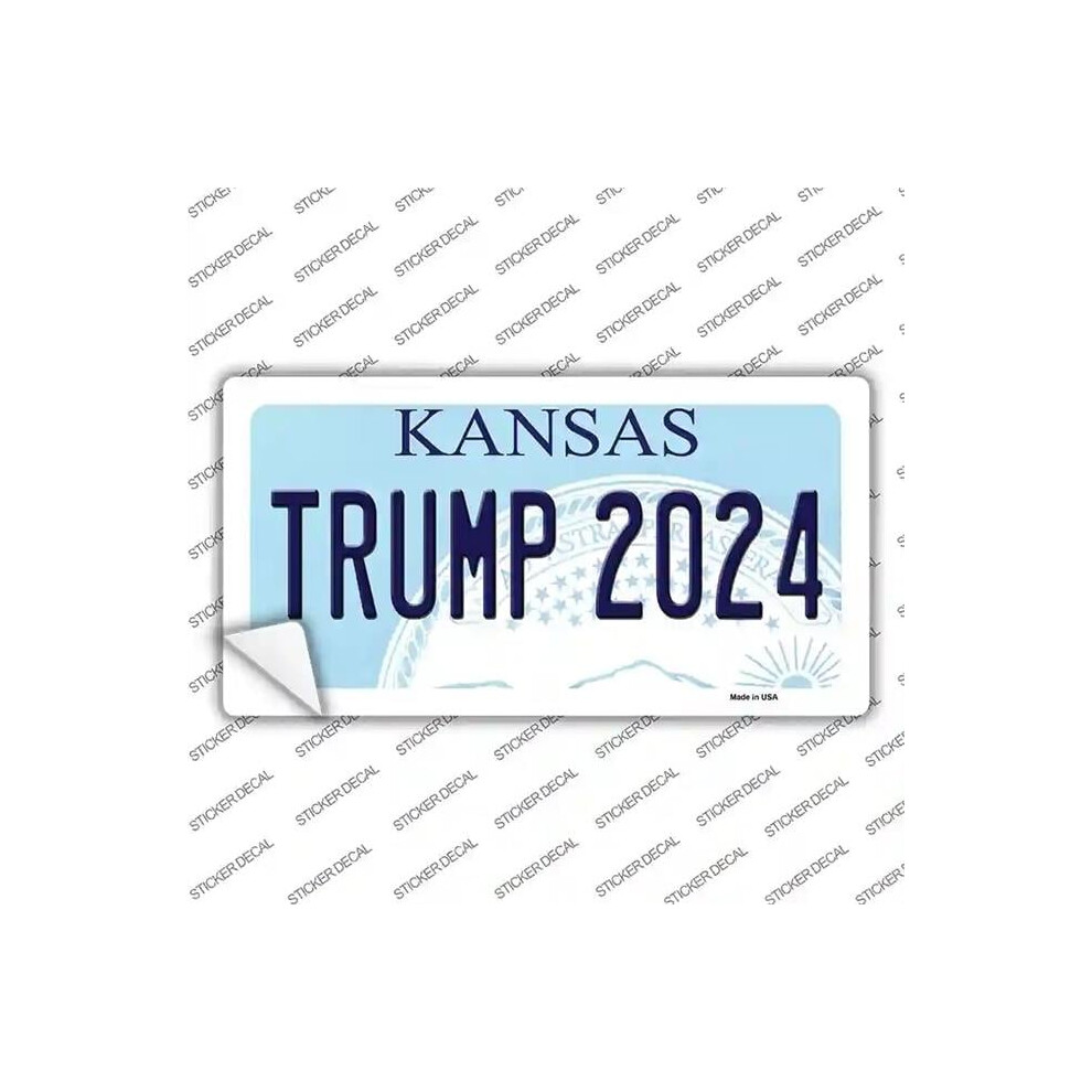 Smart Blonde Lp-12231S-S Trump 2024 Kansas Novelty Sticker Decal - Small 792636412066