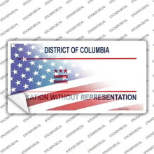 Smart Blonde LP-12481s-XL District of Columbia with American Flag Novelty Sticker Decal - Extra Large