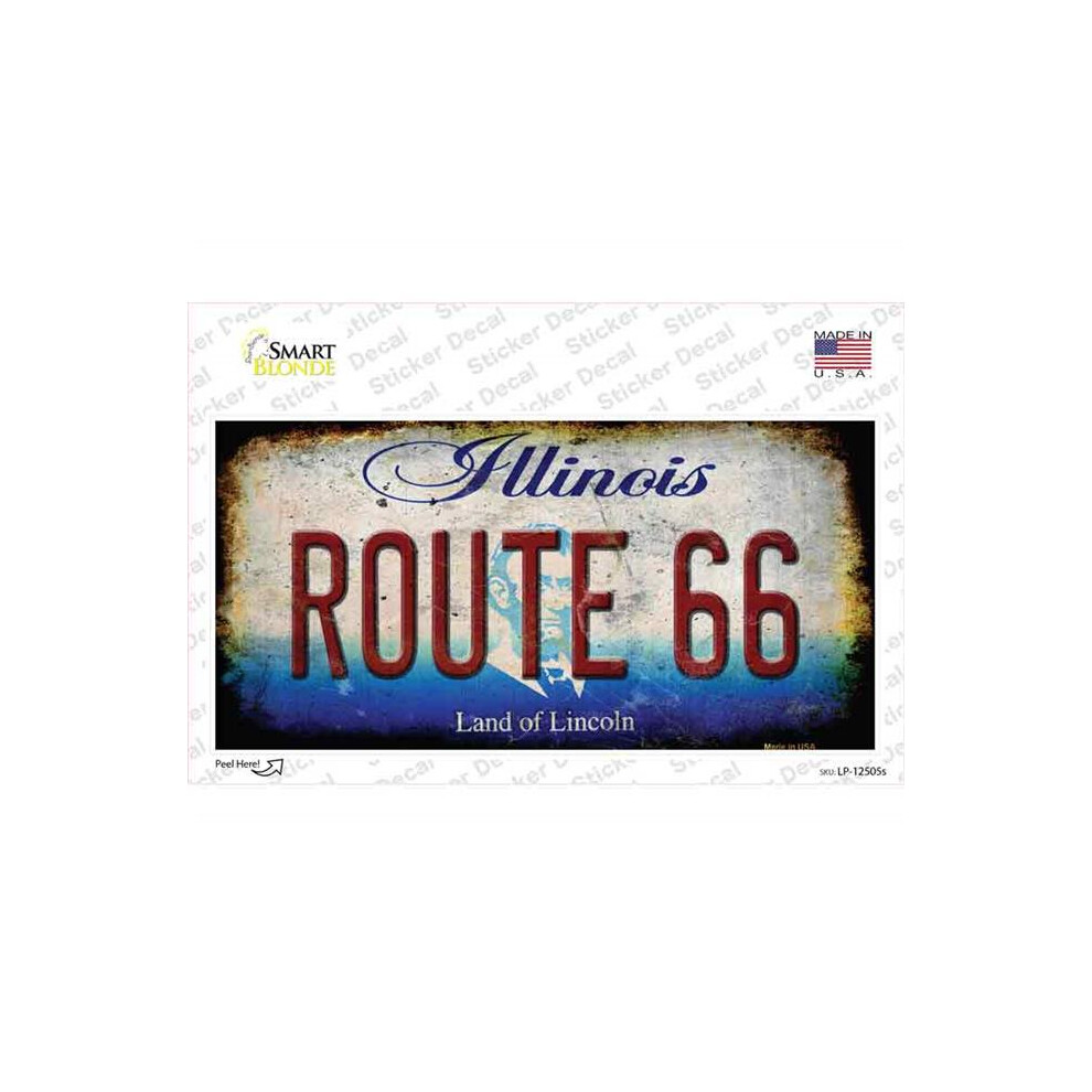 Smart Blonde Lp-12505S-M Route 66 Illinois Novelty Sticker Decal - Medium 792636412608