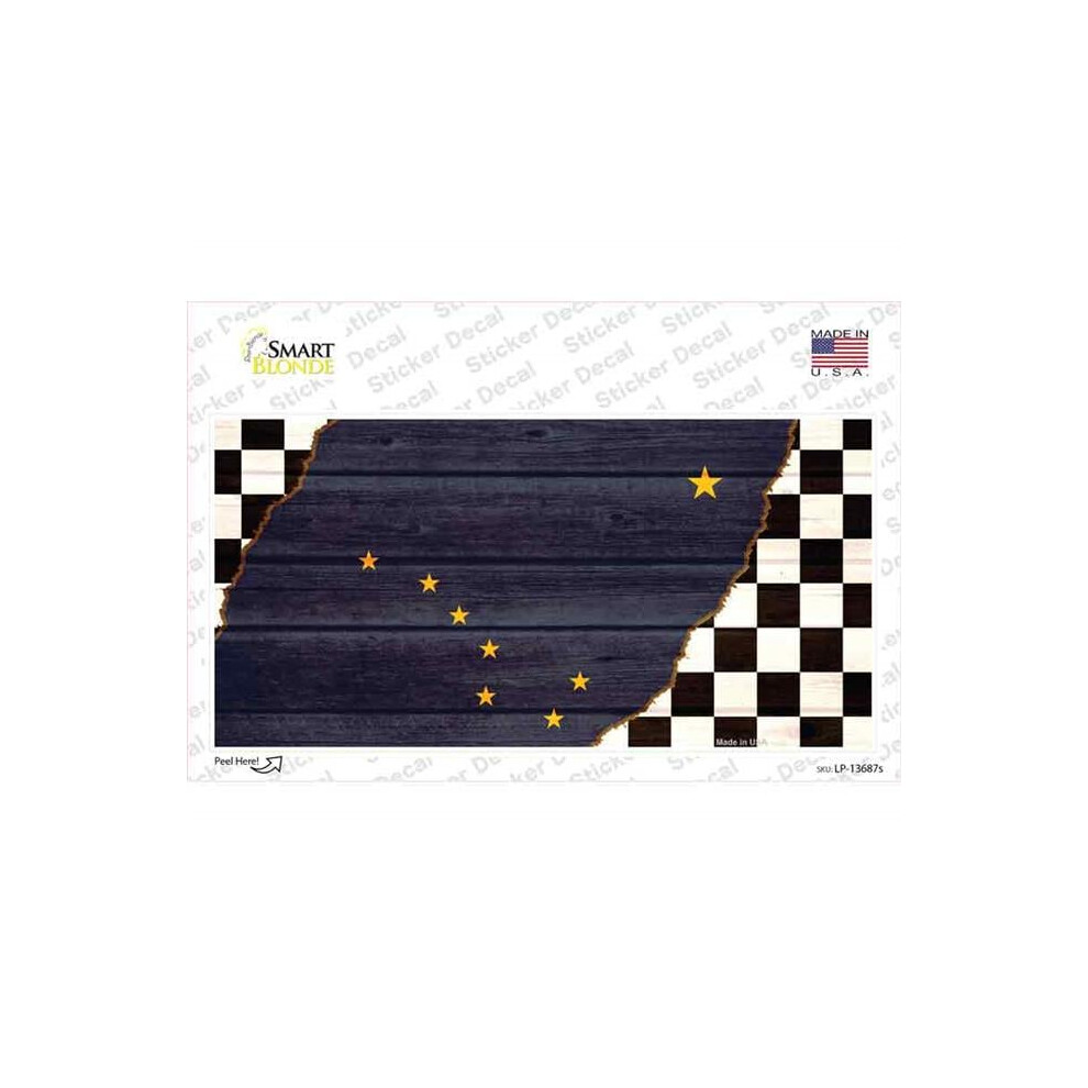 Smart Blonde Lp-13687S-M Alaska Racing Flag Novelty Sticker Decal - Medium 792636412691