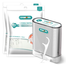 Liamoss Dental Floss Dispenser-voksne uknuselige og strimle-resistente flossere-288 Count Professionelle tandstikker sticks-Perfect Dental Tools