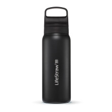 LifeStraw Go Series - Bouteille filtrante à eau isolée en acier inoxydable pour les voyages et l'utilisation quotidienne élimine les bactéries, l