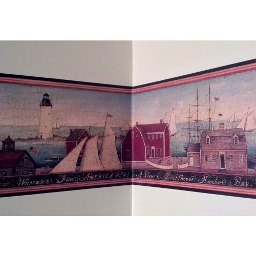 Behangrand van Lighthouse Harbor Whaler's Inn 1