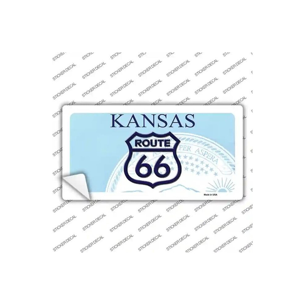 Smart Blonde Lp-2105S-L Route 66 Shield Kansas Novelty Sticker Decal - Large 792636413421