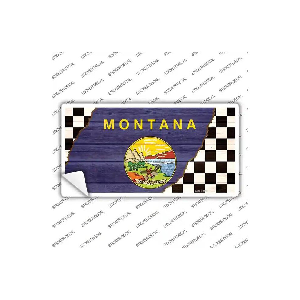 Photos - Other Electrical Equipment Smart Blonde LP-13711s-XL Montana Racing Flag Novelty Sticker Decal - Extra Large