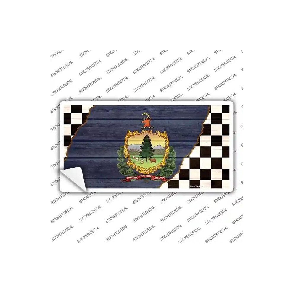 Smart Blonde Lp-13730S-L Vermont Racing Flag Novelty Sticker Decal - Large 792636414275
