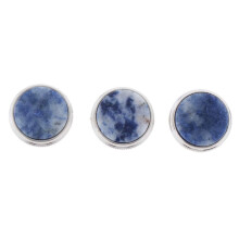 Liyafy 3 stuks trompetventiel vingerknoppen muziekinstrumenten accessoires zilver met donkerblauwe schelpinleg