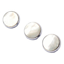 Liyafy Beige Shell Inlay Trompetvingerknoppen voor Trompetvervanging 3 stuks