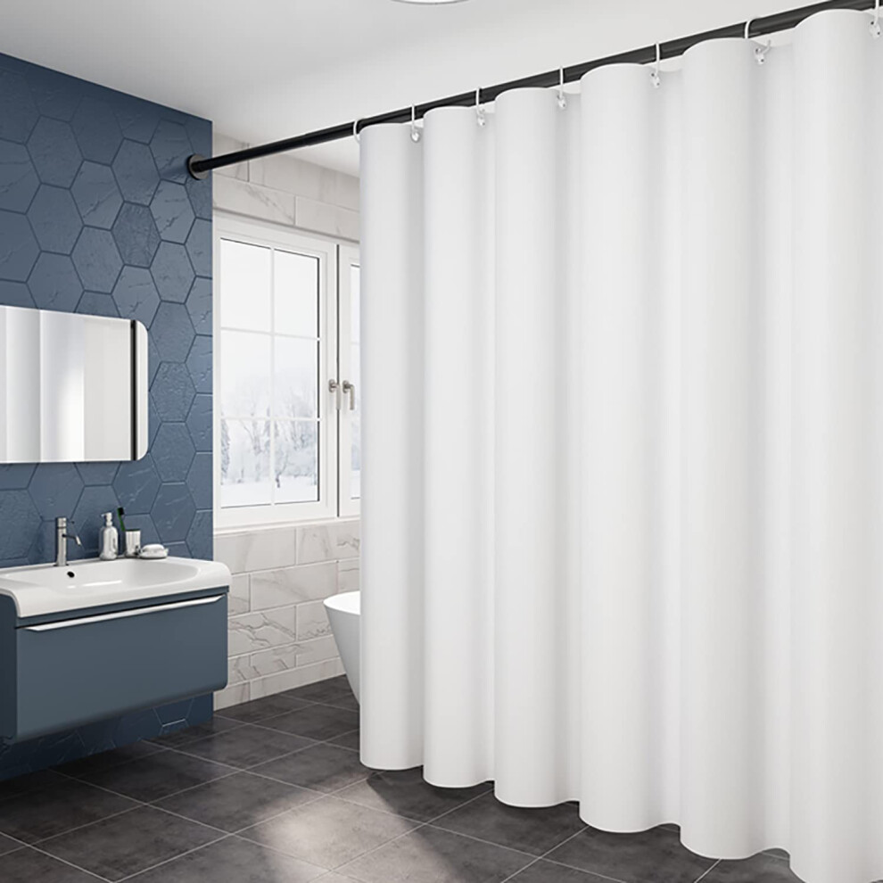 Rideau de douche en tissu vert pomme LLSCL avec aimants, imperm  able, qualit   h  teli  re, 72 x 72, lavable en machine