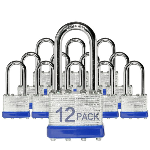 Pack De 10 Candados Con Llave Similar - Acero Inoxidable, Misma Llave Para Todos (Disco)