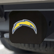 Fanmats 22607 Los Angeles Chargers Black Metal Hitch Cover - 3D Color Emblem