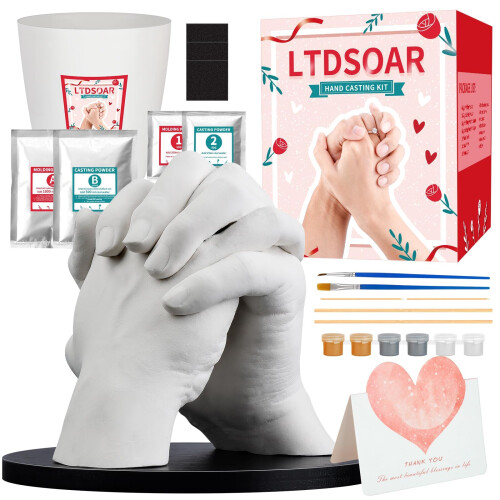 Kit de Moldagem de Mãos LTDSOAR - Presentes Românticos para Casais