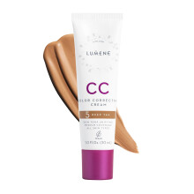 Lumene Color Correcting CC Cream - Lätt Foundation med Medium Täckning - Rödhetsreducerande Makeup för Glödande Hy - Vegansk Formel
