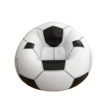 (Customization-2, Custom Made) 1pc Inflatable Single Person Sofa Chair, Football Design, Durable PVC Material, Portable, Ergonomic, with Bracket