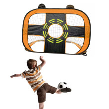 (Orange) Football Goals for Kid with Carry Bag, 3 Modes Pop Up Football Goal Foldable and Portable Soccer Goal net Training Equipment