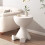 (White) Storage Table with Storage Function, 3 Colors to Choose from, Modern Simple Round Side Table 1