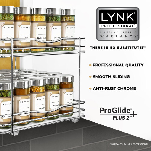 Organizador de Especiarias LYNK PROFESSIONAL para Armários de Cozinha - 10-1/4 polegadas 1