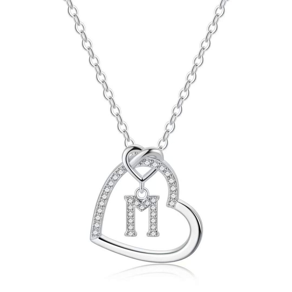 M MOOHAM Initial Necklaces for Women Silver  M Necklace for Girls Necklaces for Teen Girls Initial Necklace Jewelry for Teen Girls Gifts for Teen Girl