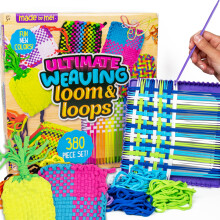 Oprettet af mig Ultimate Weaving Loom inkluderer 378 h?ndv?rkssl?jfer & 1 Weaving v?ven med v?rkt?j G?r 25 projekter 9 Rainbow Colors of Weaving