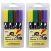 Marvy Uchida Broad Point Kreidemarker, breite Spitze, Set 4D, 4 pro Packung, 2 Packungen
