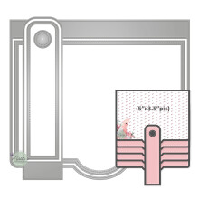 Conjunto de 5 Cortadores de Metal Retangulares para Scrapbook e Artesanato