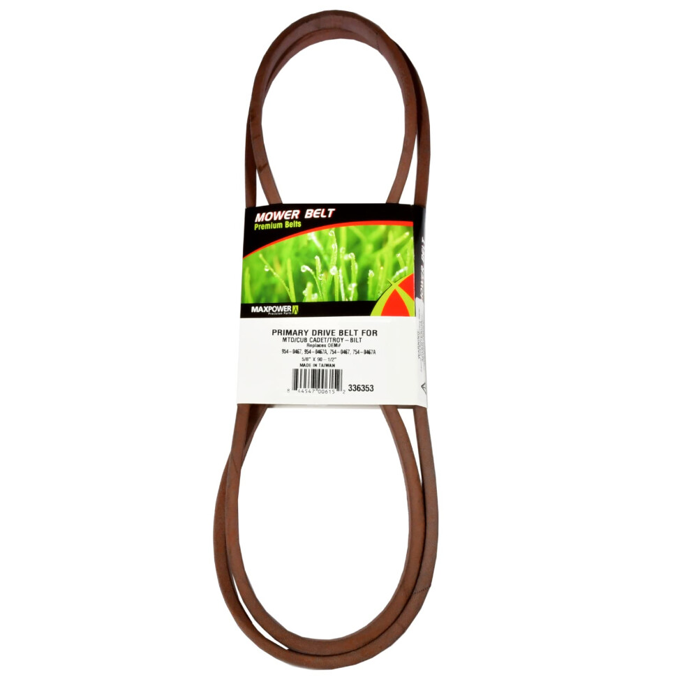 Maxpower 336353 Primary Drive Belt For Mtd/Cub Cadet/Troy-Bilt 754-0467 754-0467A 954-0467 Brown 844547006152
