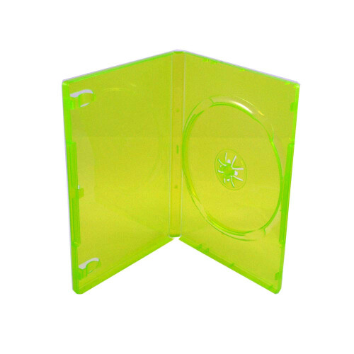 Maxtek 14mm Διαφανές Πράσινο DVD Case Μονός Χωρητικότητας με Διαφανή Θήκη για Xbox, 25 Τεμάχια