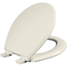 Mayfair 847SLOW 346 Kendall Slow-Close Removable Enameled Wood Toilet Seat That Will Never Loosen 1 Pack - ROUND - Premium Hinge Biscuit/Linen