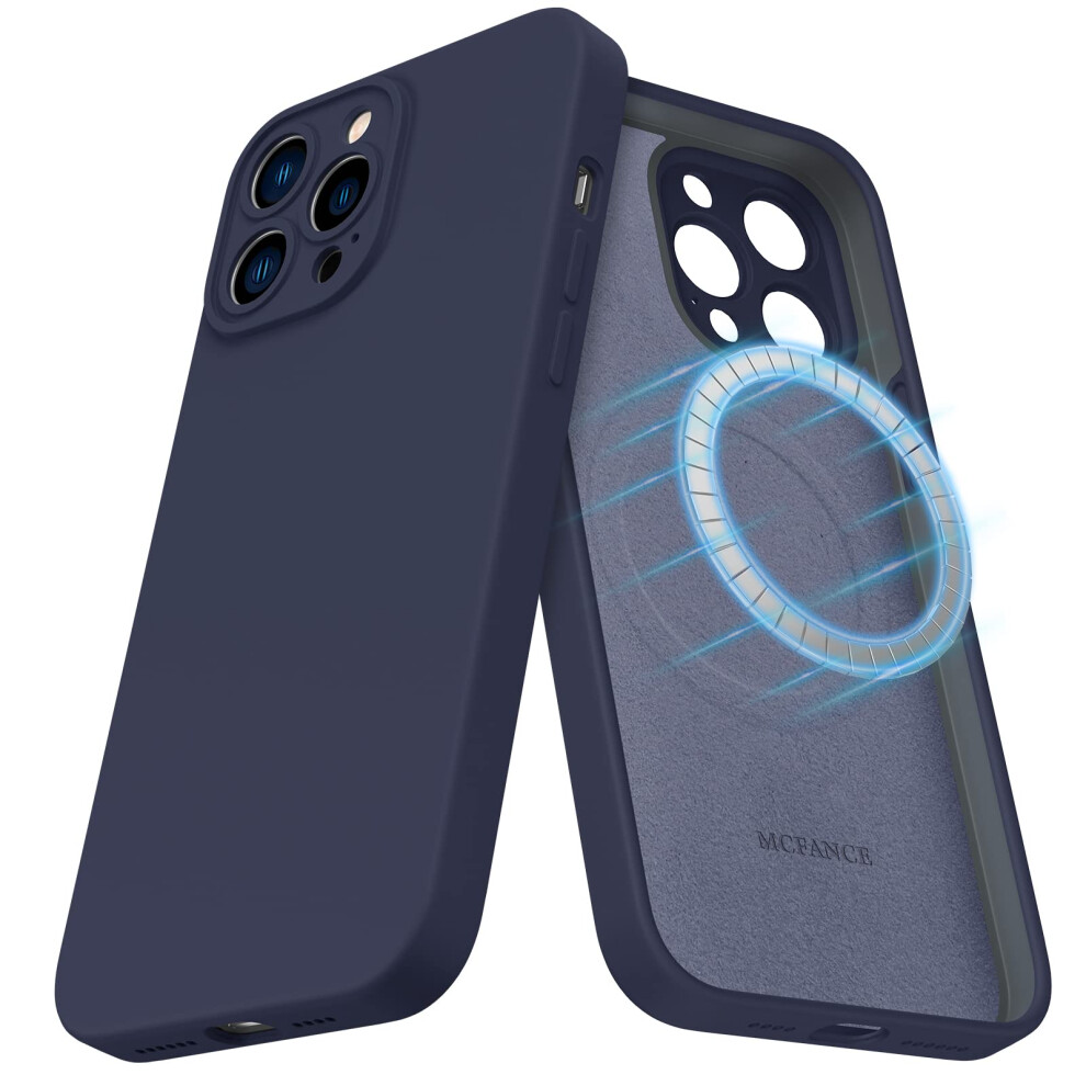 Mcfance Silikon-Magnethulle Fur Iphone 13 Pro Max, Mag Safe Case, Silikon-Handyhulle Mit Mikrofaser-Innenfutter, Fur Iphone 13 Pro Max 6,7 Zoll 2-image