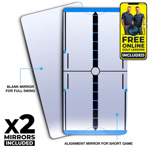 ME AND MY GOLF Mini-max Mini Max Golf Training Mirrors  Mirror Set  Silver  One Size UK 2