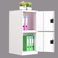 MECOLOR Vertical Single Tier Small Locker with Padlock latche 2 or 3 Compartment Storage for Employee Home Office School Kids (Full White P2V)