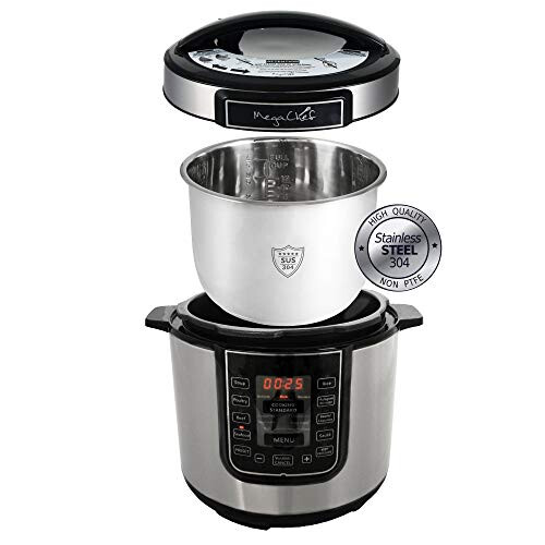 Megachef Digital Pressure Cooker Silver 6 Quart 2
