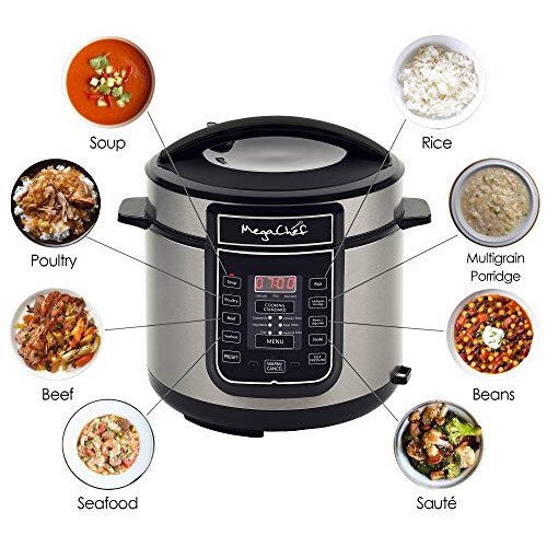 Megachef Digital Pressure Cooker Silver 6 Quart 1